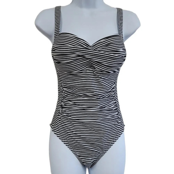NWOT Nip Tuck Santorini Stripe onepiece swim - Picture 2 of 6